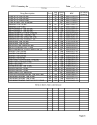 Controlled Substances Inventory Log - North Carolina, Page 25