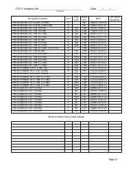 Controlled Substances Inventory Log - North Carolina, Page 26