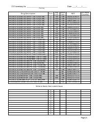 Controlled Substances Inventory Log - North Carolina, Page 7