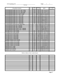 Controlled Substances Inventory Log - North Carolina, Page 8