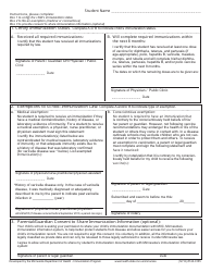 6th-12th Grade Health Examination Form - City of Minneapolis, Minnesota, Page 2