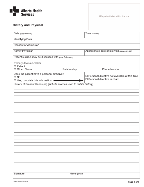 Form 09957  Printable Pdf