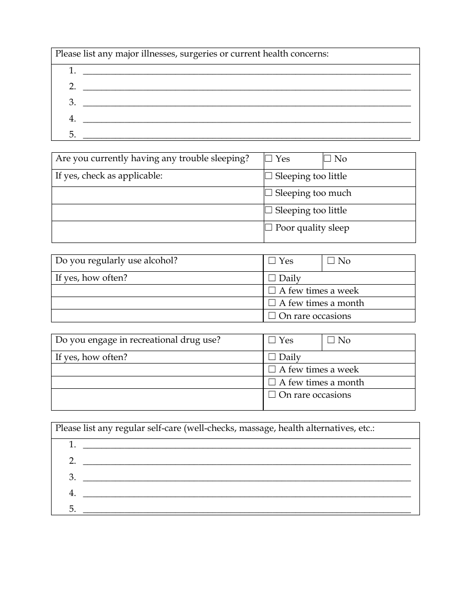 Intake Form - Fill Out, Sign Online and Download PDF | Templateroller