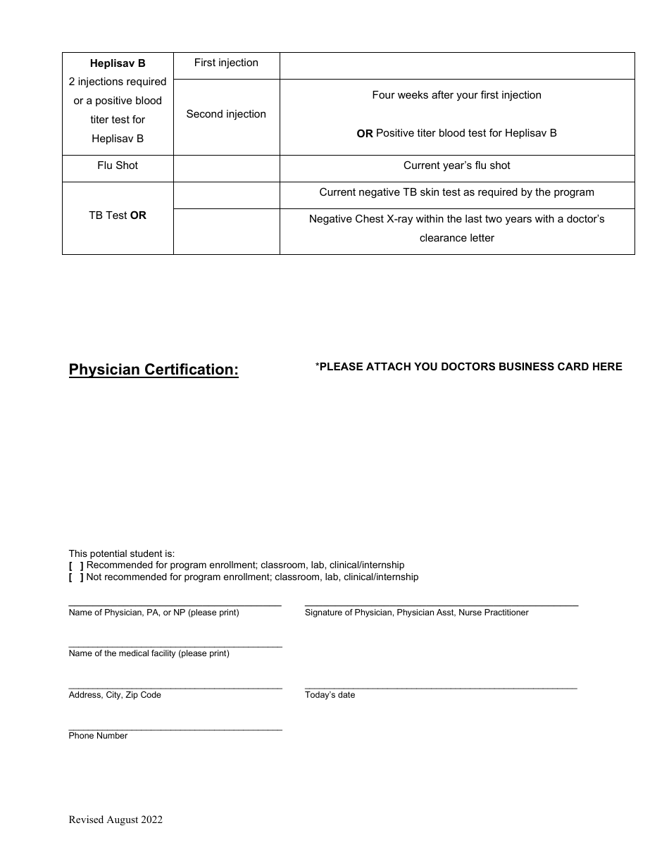 Physical Examination Hoc Fill Out Sign Online And Download Pdf Templateroller 8831