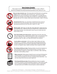 Document preview: Sleep Hygiene Checklist - Strive Weekly