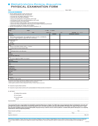 Preparticipation Physical Examination Form - American Medical Society for Sports Medicine