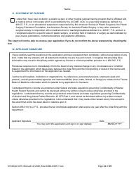 Form DH-MQA1079 Temporary Certificate for Visiting Physicians to Obtain Medical Privileges for Instruction Purposes in Conjunction With Certain Plastic Surgery, Medical or Surgical Training Programs and Educational Symposiums - Florida, Page 11
