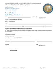 Form DH-MQA1079 Temporary Certificate for Visiting Physicians to Obtain Medical Privileges for Instruction Purposes in Conjunction With Certain Plastic Surgery, Medical or Surgical Training Programs and Educational Symposiums - Florida, Page 12