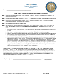 Form DH-MQA1079 Temporary Certificate for Visiting Physicians to Obtain Medical Privileges for Instruction Purposes in Conjunction With Certain Plastic Surgery, Medical or Surgical Training Programs and Educational Symposiums - Florida, Page 14