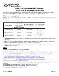 VA Form 10-0998 Your Rights to Seek Further Review of Our Healthcare Benefits Decision