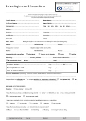 Patient Registration &amp; Consent Form - Provincial Medical Centre