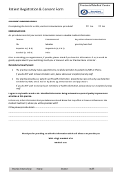 Patient Registration &amp; Consent Form - Provincial Medical Centre, Page 3