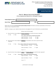 Minnesota Intrastate Driver Waiver Application - Physical - Minnesota, Page 12