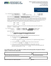 Minnesota Intrastate Driver Waiver Application - Physical - Minnesota, Page 13