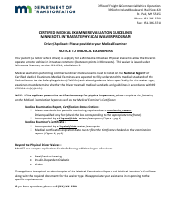 Minnesota Intrastate Driver Waiver Application - Physical - Minnesota, Page 6