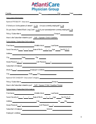 Patient Registration Form - Atlanti Care Physician Group, Page 3