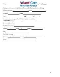 Patient Registration Form - Atlanti Care Physician Group, Page 4