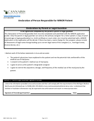 Form MMP3500-4 Minor Application Form for Registry Identification Card - Michigan Medical Marijuana Program - Michigan, Page 3