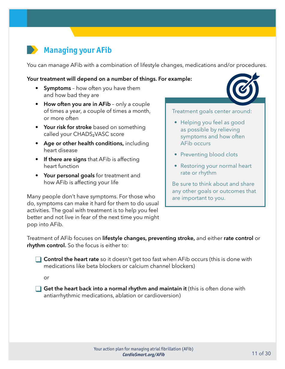 Action Plan for Managing Atrial Fibrillation (Afib) - Cardiosmart ...