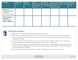 Action Plan for Managing Atrial Fibrillation (Afib) - Cardiosmart, Page 21
