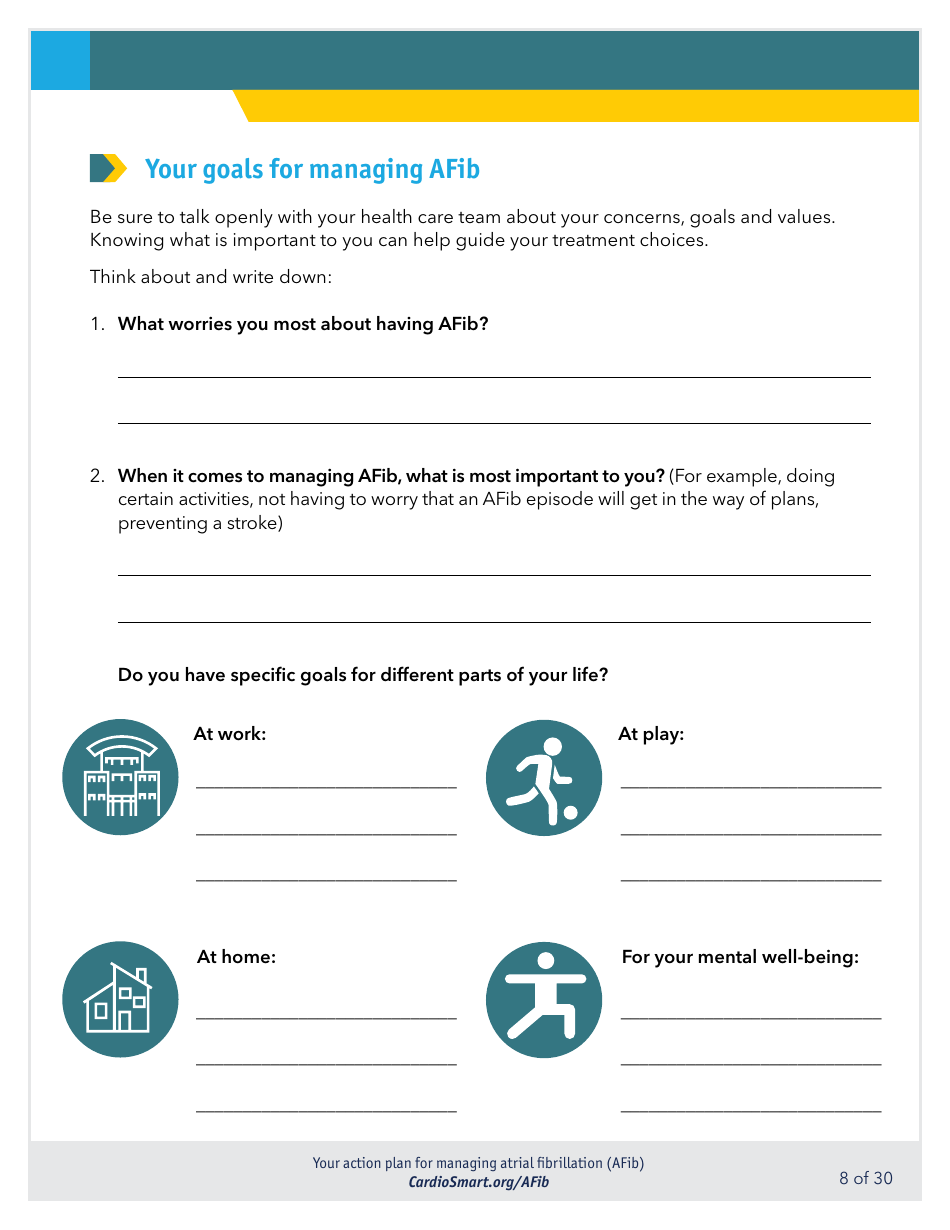 Action Plan for Managing Atrial Fibrillation (Afib) - Cardiosmart ...