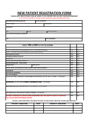 Document preview: New Patient Registration Form