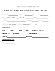 Document preview: Covid 19 Vaccine Registration Form