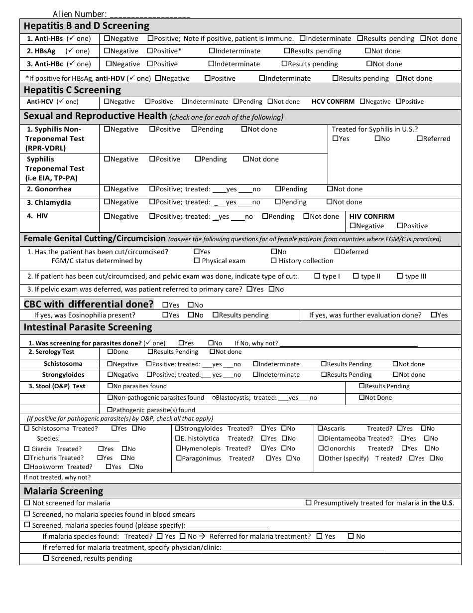 Minnesota Minnesota Initial Refugee Health Assessment Form - Fill Out ...