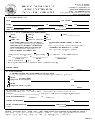 Form DOE OTM300-001 Application for Leave of Absence Certificated School-Level Employees - Hawaii