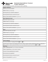 Form 18020 Residential Adult Addiction Treatment Program Application - Alberta, Canada, Page 2