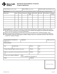 Form 18020 Residential Adult Addiction Treatment Program Application - Alberta, Canada, Page 9