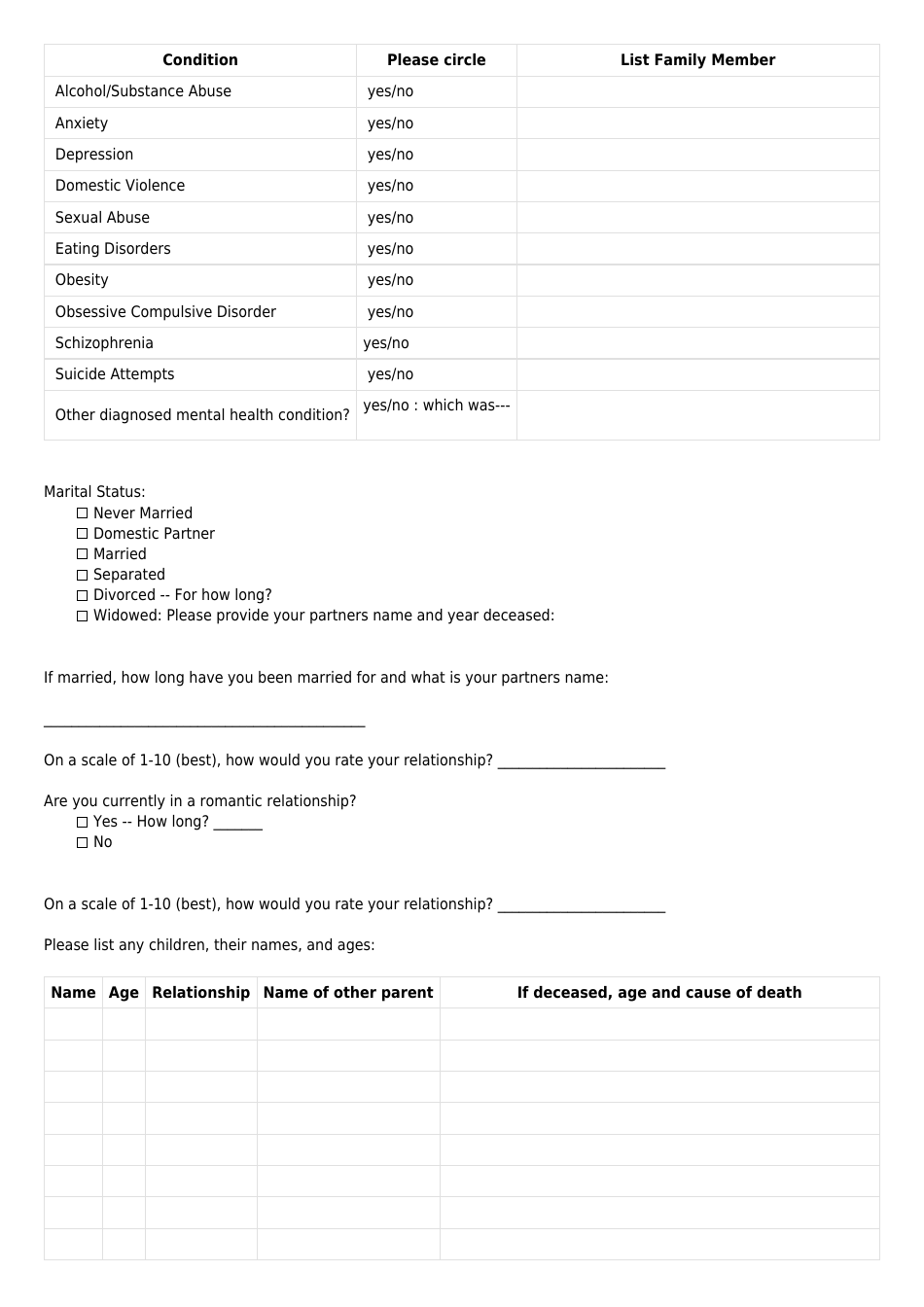 Client Intake Form - Barbara Black, Page 3