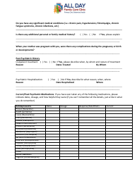 Mental Health Intake Form - All Day Family Care Clinic, Page 2