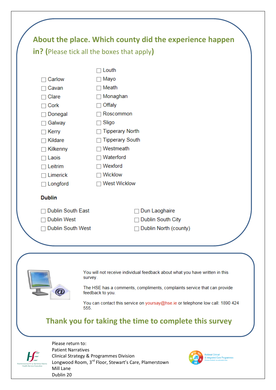 Patient Satisfaction Survey - Health Service Executive (Hse), Page 14