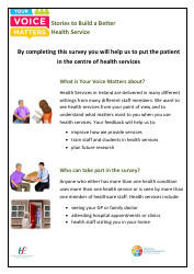 Document preview: Patient Satisfaction Survey - Health Service Executive (Hse)