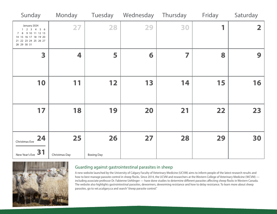 Monthly Animal Health Calendar - University of Saskatchewan, Page 27
