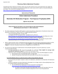Medication Coverage and Prescription Form - Human Immunodeficiency Virus (HIV) Post-exposure Prophylaxis (Pep): Adult and Pediatric 13 Years and Older and Weighing at Least 30 Kg - Manitoba, Canada, Page 6