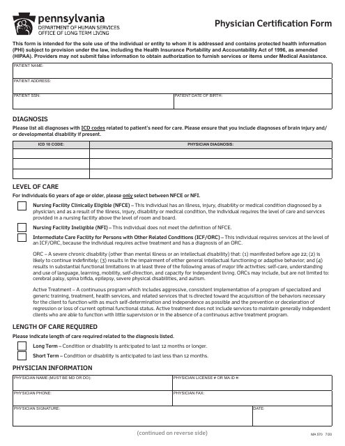 Form MA570  Printable Pdf