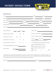 Document preview: Hearing Patient Intake Form - Helping U Hear