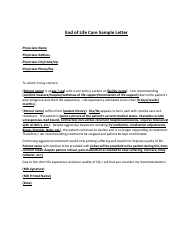 Document preview: End of Life Care Sample Letter