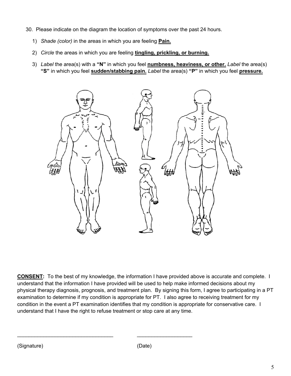 Patient Intake Form - Thirty Points, Page 5