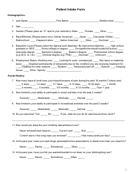 Document preview: Patient Intake Form - Thirty Points