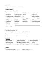 Initial Clinical History and Physical Form - Georgetown Medical Clinic, Page 2