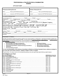 Form PA016 Professional Athlete Physical Examination - Boxing - California, Page 2