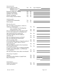 Pediatric Medical History Questionnaire - Northshore, Page 4