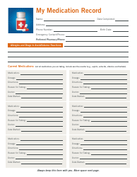 Medication Record Template - Dignity Health