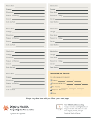 Medication Record Template - Dignity Health, Page 2