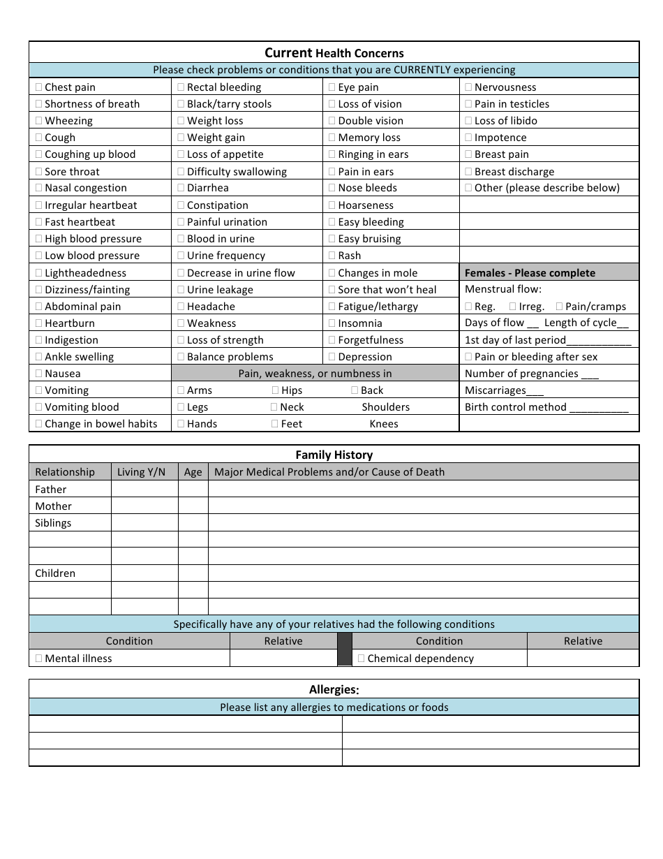 Health History Questionnaire - Roxboro Family Medicine, Page 2