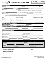 Document preview: Patient Registration Form - Adventist Health