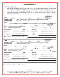 Law Firm Client Intake Form: Personal Injury - Dickson Davis Law Firm, Page 3